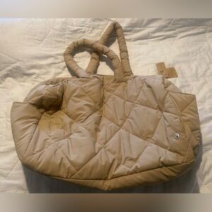 BearPaw Puffer Weekender Duffel Bag with Shoulder Strap